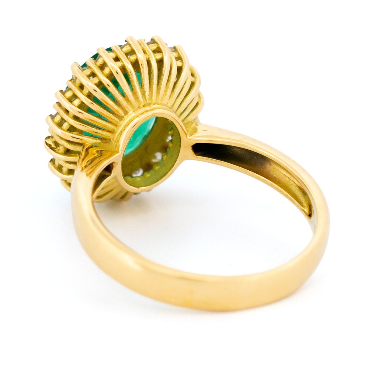 Diamond Emerald 18ct Cluster Ring