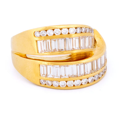 Diamond 18k Crossover Bypass Ring 19175-9739