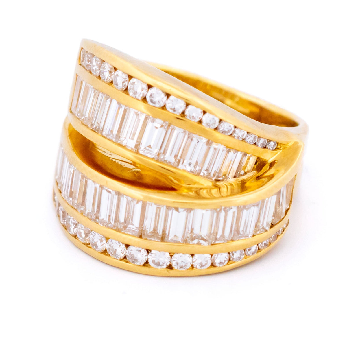 Diamond 18k Crossover Bypass Ring 19175-9739