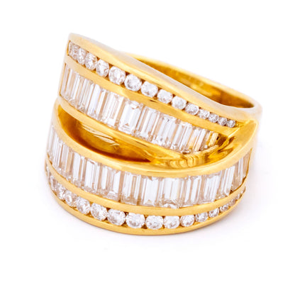 Diamond 18k Crossover Bypass Ring 19175-9739