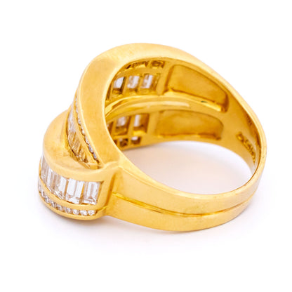 Diamond 18k Crossover Bypass Ring 19175-9739