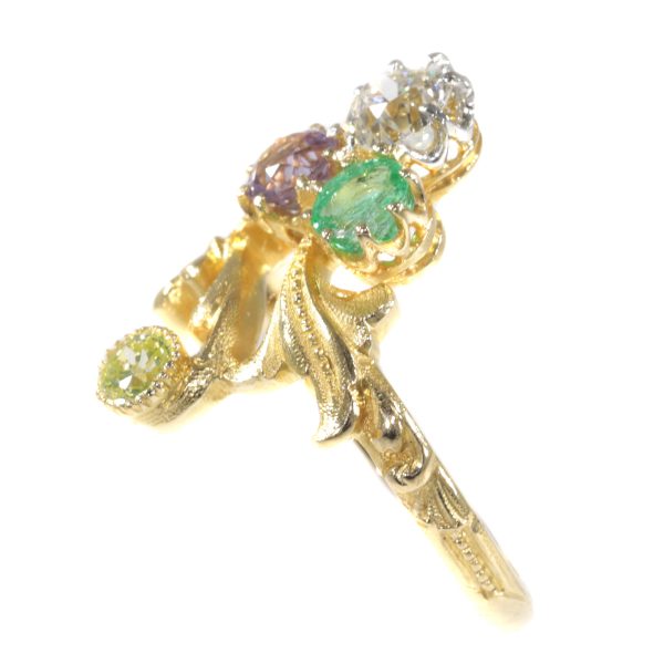 Antique Edwardian Suffragette Ring in 18ct Gold