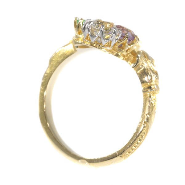 Antique Edwardian Suffragette Ring in 18ct Gold