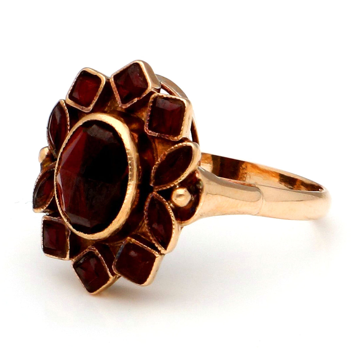 Garnet 14k Cluster Ring 19193-9745