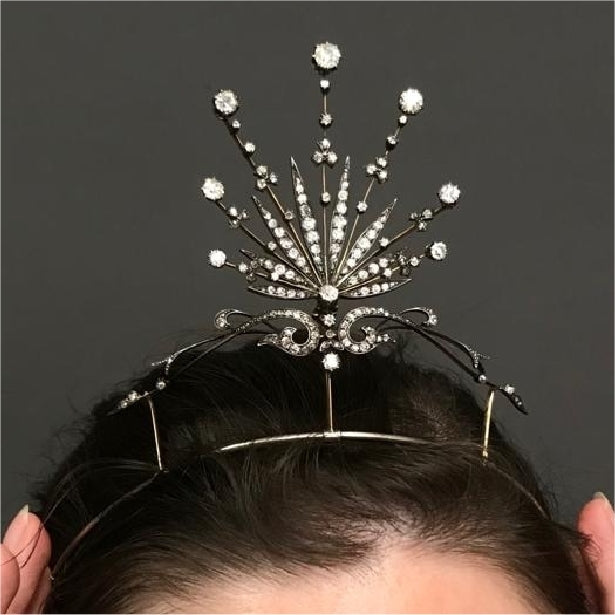 Belle Epoque Diamond Tiara/Pendant/Necklace/Brooch, 6.65 carat total