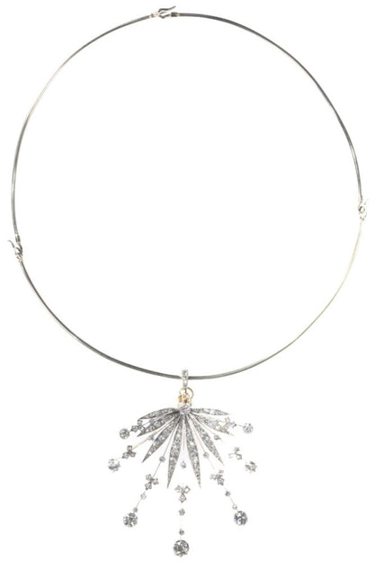 Belle Epoque Diamond Tiara/Pendant/Necklace/Brooch, 6.65 carat total
