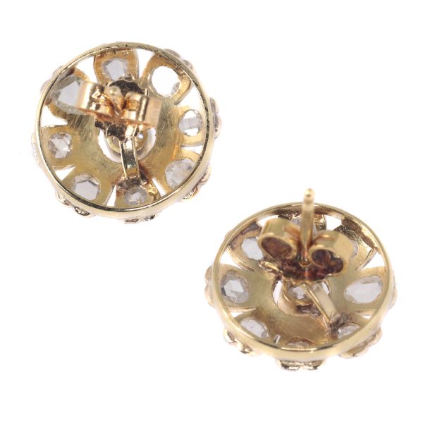 Antique Art Deco Rose Cut Diamond Earrings