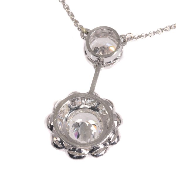 Antique Art Deco Diamond Pendant, Total 4.27ct