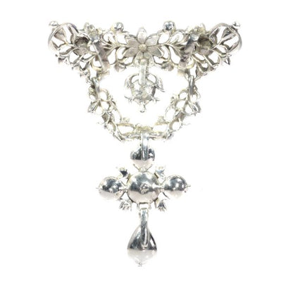 Antique Georgian Diamond Set Flemish Cross Pendant