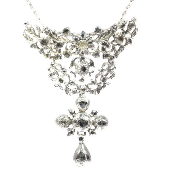 Antique Georgian Diamond Set Flemish Cross Pendant