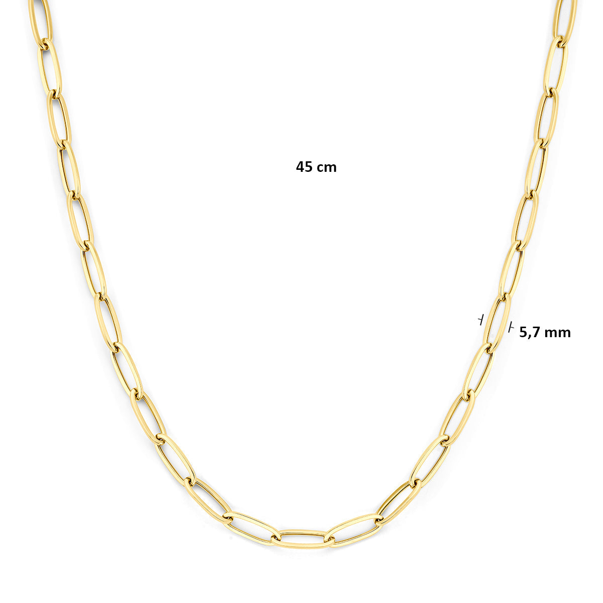 9ct Paper Clip Link Chain