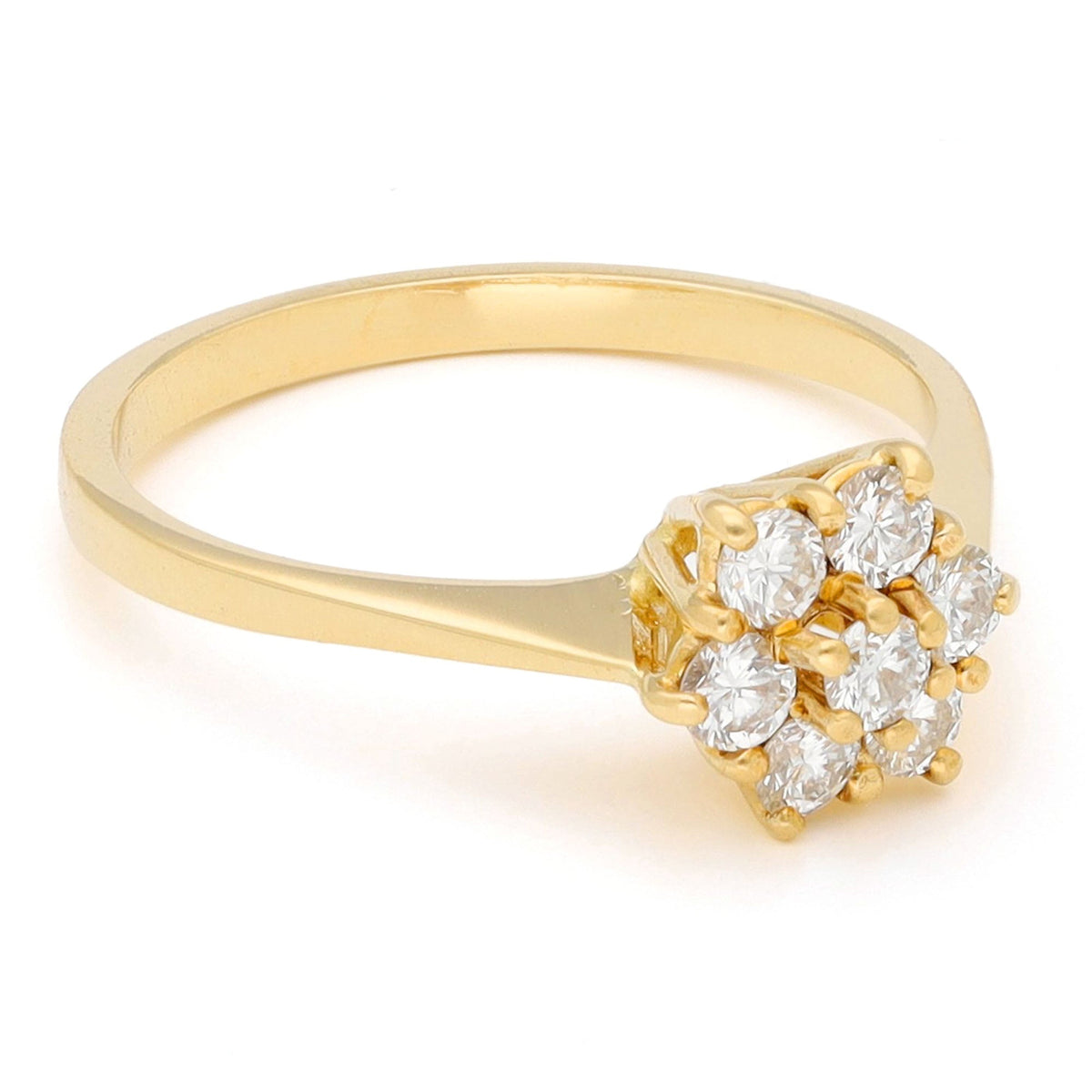 Diamond 18ct Cluster Engagement Ring