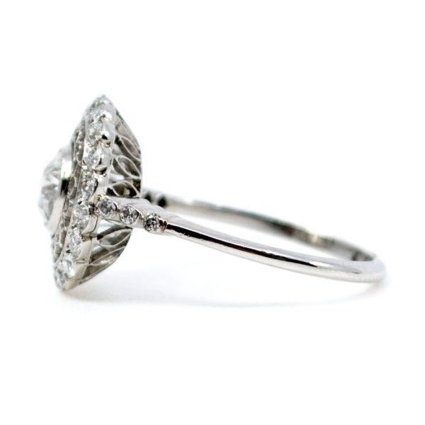 Vintage Old European Cut Diamond Ring, Platinum