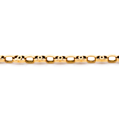 14k Alternating Openwork Double-Loop And Rectangular Links Bracelet 19350-9806 Image2