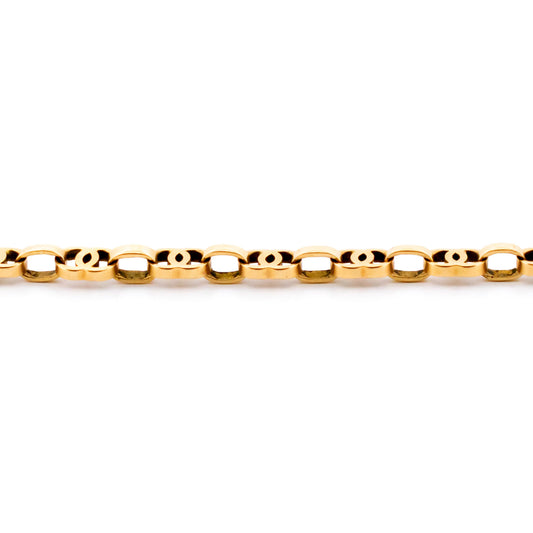 14k Alternating Openwork Double-Loop And Rectangular Links Bracelet 19350-9806 Image2
