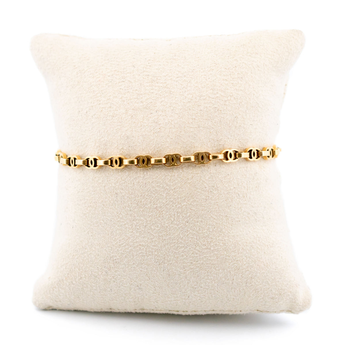 14k Alternating Openwork Double-Loop And Rectangular Links Bracelet 19350-9806 Image3