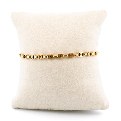 14k Alternating Openwork Double-Loop And Rectangular Links Bracelet 19350-9806 Image3