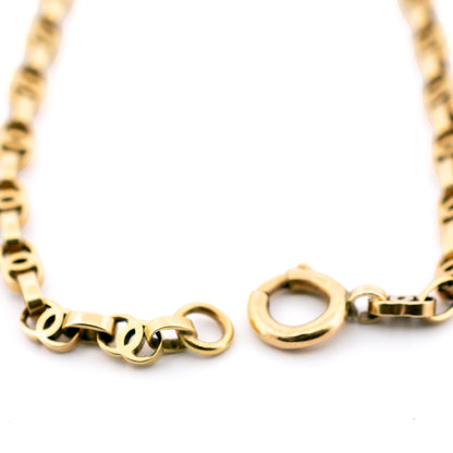 14k Alternating Openwork Double-Loop And Rectangular Links Bracelet 19350-9806 Image4