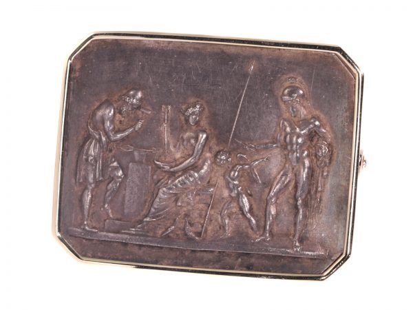 Antique Victorian Thorvaldsen Venus Mars, and Vulcan Brooch