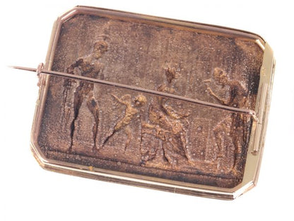 Antique Victorian Thorvaldsen Venus Mars, and Vulcan Brooch