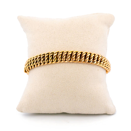 Vintage 14ct Yellow Gold Double Curb Link Bracelet