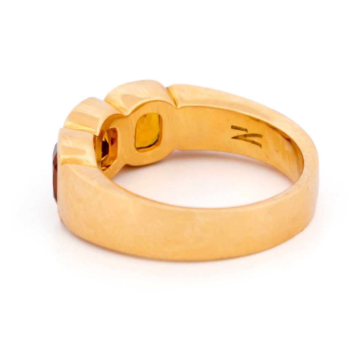 Citrine 18ct Trilogy Ring