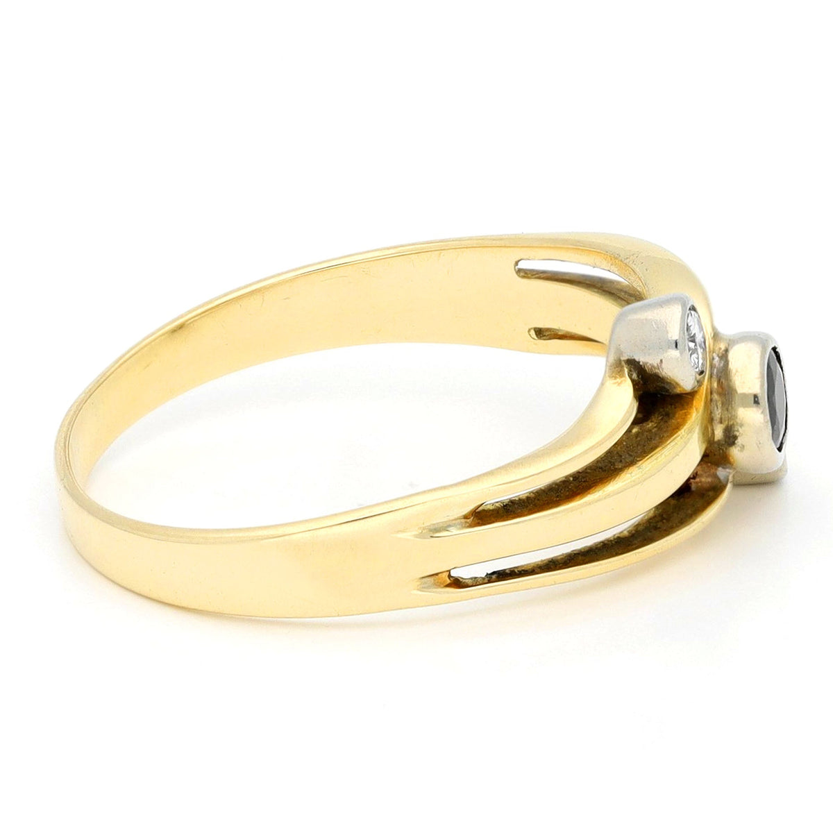 Diamond Sapphire 14k Trilogy Ring 19358-9813