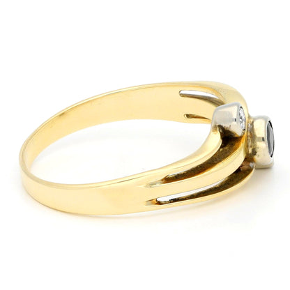 Diamond Sapphire 14k Trilogy Ring 19358-9813