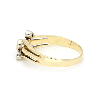 Diamond Sapphire 14k Trilogy Ring 19358-9813