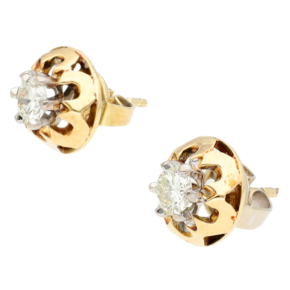 Diamond 14k Solitaire Earrings 19425-9821 Image3