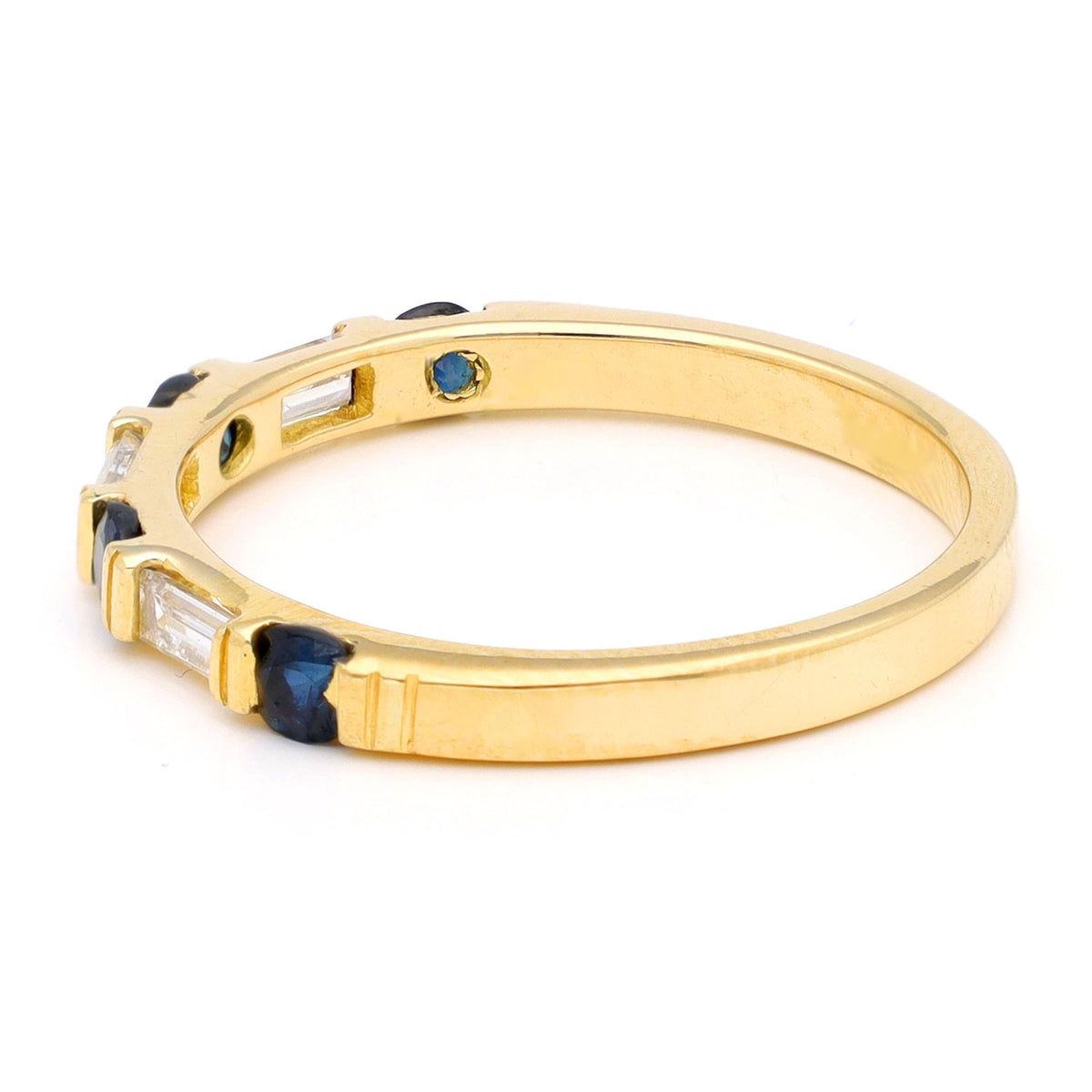 Diamond Sapphire 18k Row Ring 19428-9823 Image2