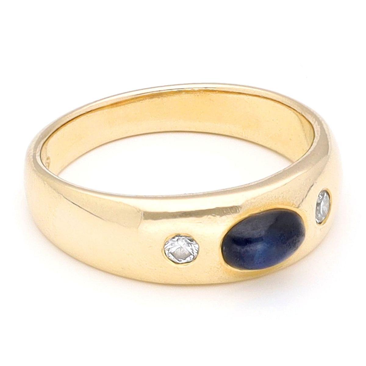 Diamond Sapphire 14k Gypsy Ring 19440-9829