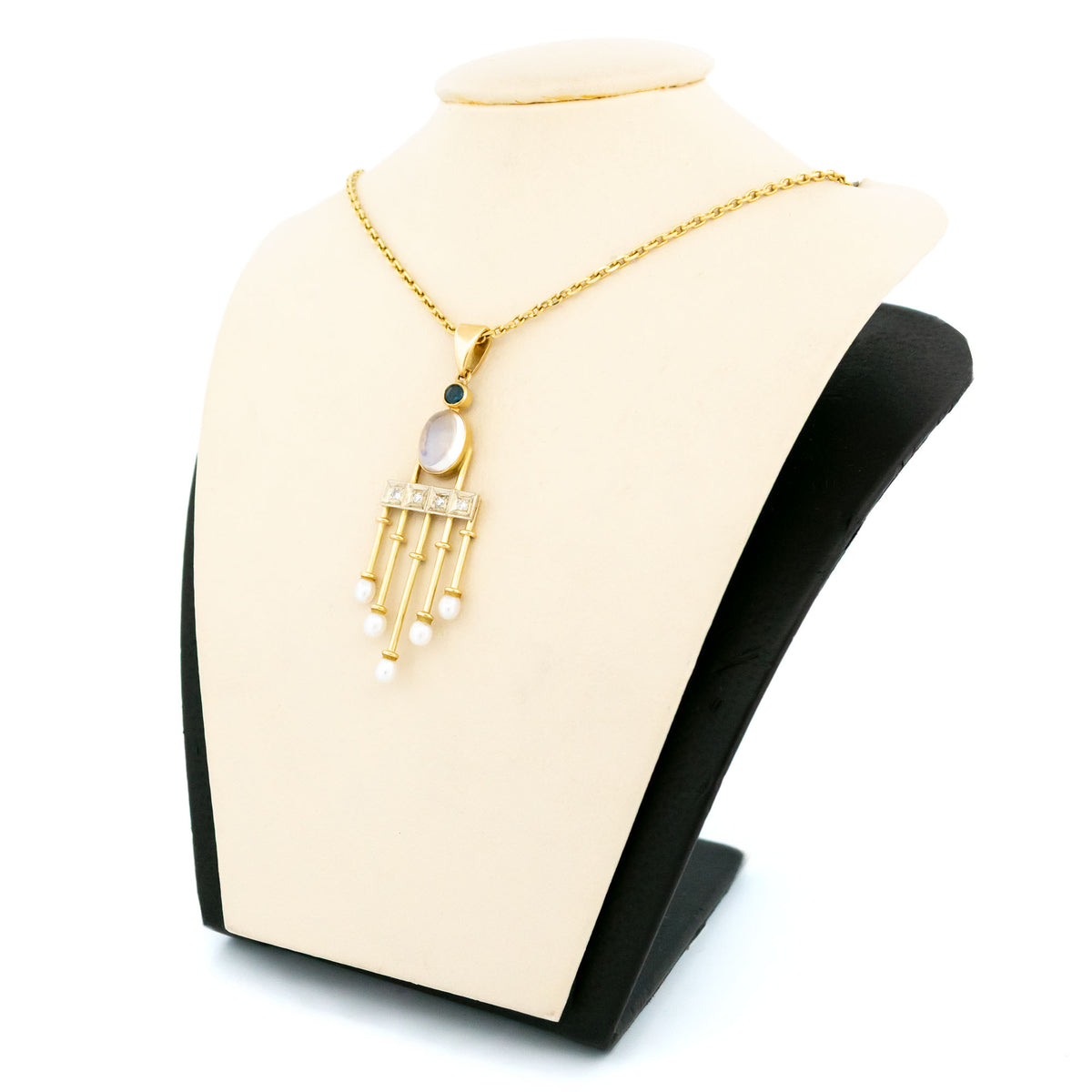 Diamond Moonstone Pearl Sapphire 14k Fringe Pendant 19483-9843 Image3