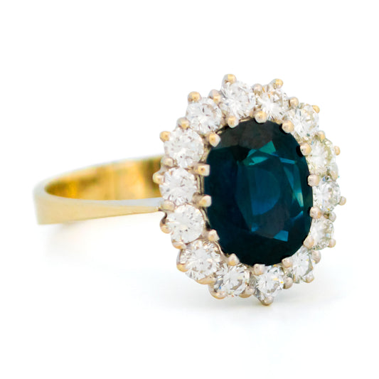 Diamond Sapphire 14k Cluster Ring 19488-9848 Image2