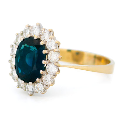 Diamond Sapphire 14k Cluster Ring 19488-9848 Image3