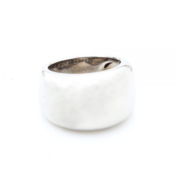 Cartier 18ct White Gold Dome Ring with Box, Circa 1997