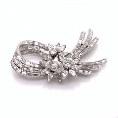 1950's Diamond Spray Brooch