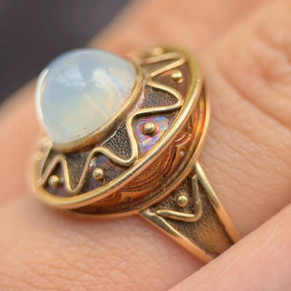 1970s Moonstone Statement Ring