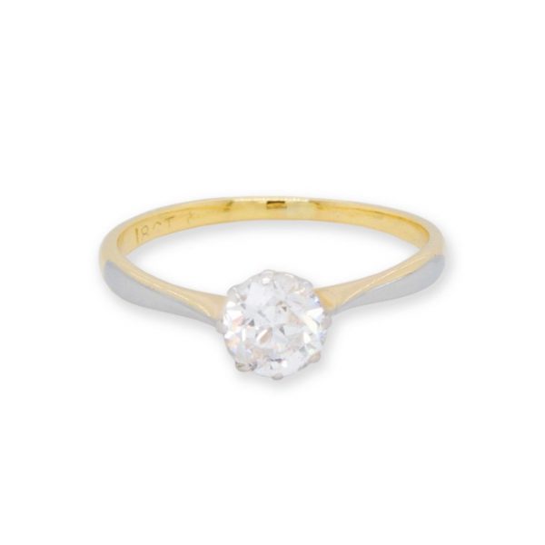 Vintage 1930's Diamond Solitaire Engagement Ring, 0.60ct, Platinum Gold