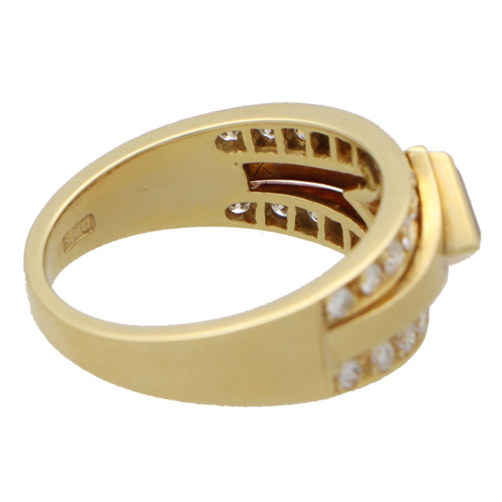 Etruscan Inspired 1.16ct Ruby and Diamond Dress Ring in 18ct Yellow Gold