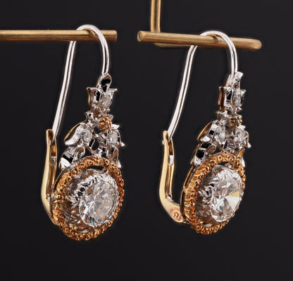 Exclusive Vintage Mario Buccellati 2.50ct Diamond Drop Earrings