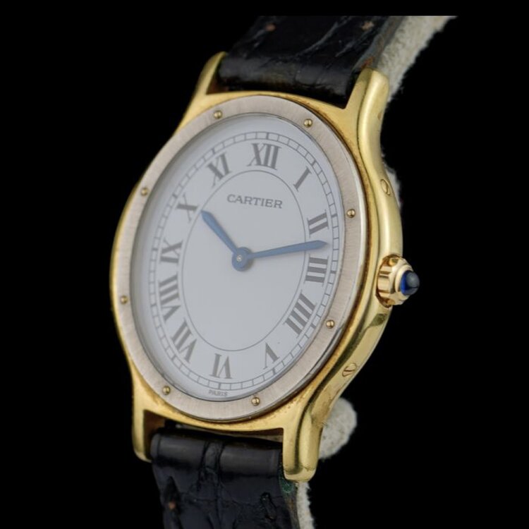 Vintage Cartier 9604 Oval Gold Manual Ladies Watch
