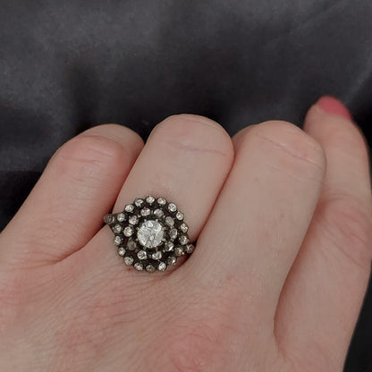 Antique Early Victorian Rose Cut Diamond Ring