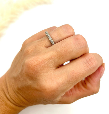 Vintage 1930's Platinum, Full Diamond Eternity Ring