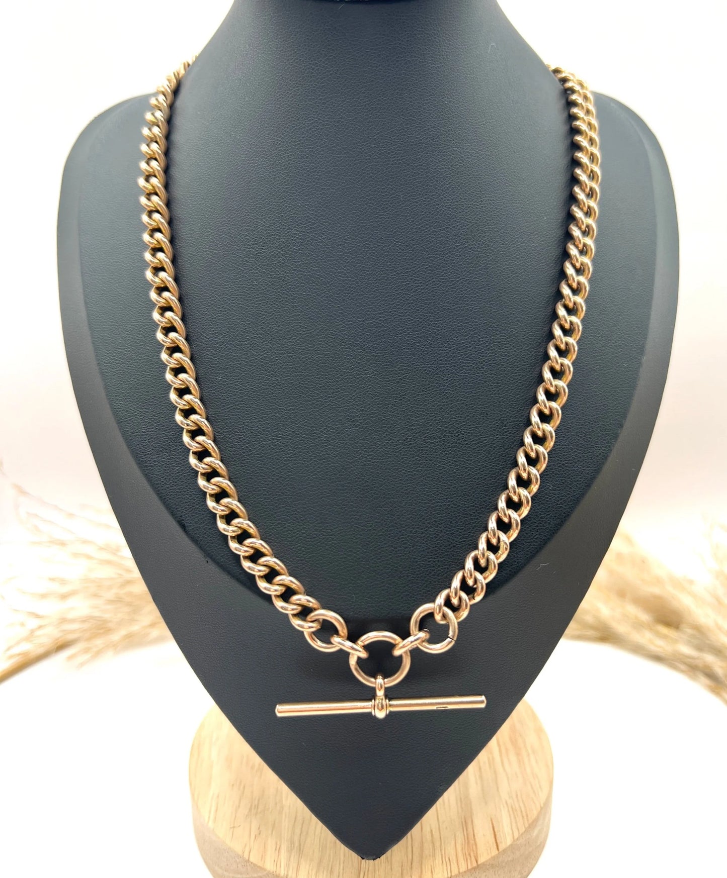 Victorian 9 Carat Rose Gold Albert Chain Necklace, Circa 1880