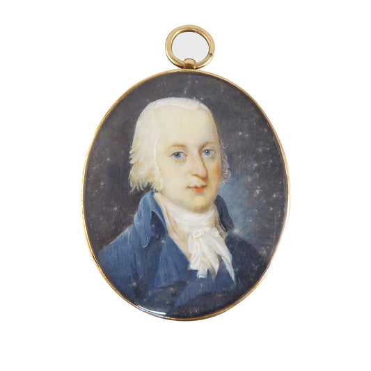 Antique Georgian Miniature Gold Mourning Pendant