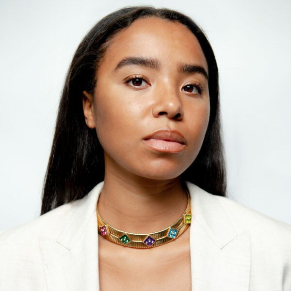 Bulgari Gold Double TuboGas Necklace with Gemstones