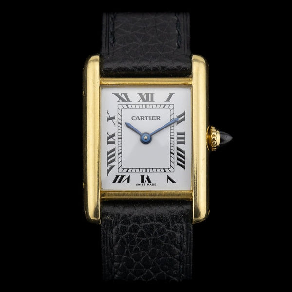 Vintage Cartier Tank Louis Cartier Yellow Gold Small Paris Watch
