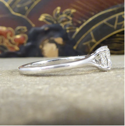 1ct Cushion Cut Diamond Solitaire Engagement Ring