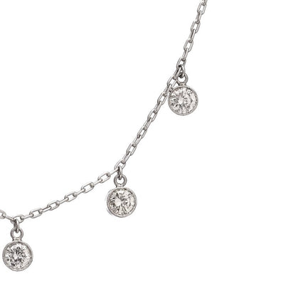 1ct Diamond Five Stone Fringe Necklace